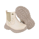 BOTA COQUETA PARA NIÑA EN SINTÉTICO COLOR ORO NEMO CON ELÁSTICO