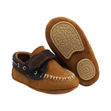 Zapato de vestir Audaz para niño Piel  Miel Sixty-two con tira de contacto