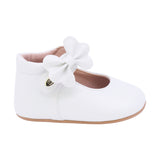 BALERINA COQUETA PARA NIÑA COLOR PERLA DE SINTÉTICO PEQUE CON TIRA DE CONTACTO