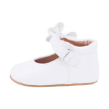 BALERINA COQUETA PARA NIÑA COLOR PERLA DE SINTÉTICO PEQUE CON TIRA DE CONTACTO