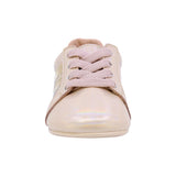 TENIS COQUETA PARA NIÑA DE SINTÉTICO COLOR ORO ROSADO PEUQUE CON AGUJETA