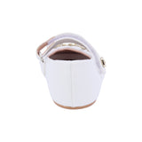 BALERINA COQUETA PARA NIÑA COLOR PERLA DE SINTÉTICO PEQUE CON TIRA DE CONTACTO