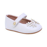 BALERINA COQUETA PARA NIÑA COLOR PERLA DE SINTÉTICO PEQUE CON TIRA DE CONTACTO