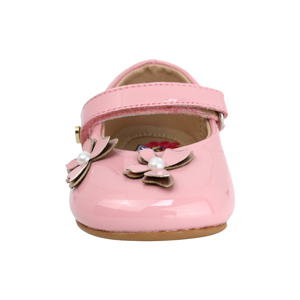 BALERINA COQUETA PARA NIÑA EN SINTÉTICO COLOR ROSA PEUQUE CON TIRA DE CONTACTO