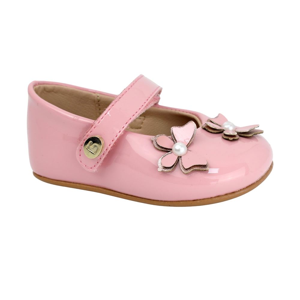 BALERINA COQUETA PARA NIÑA EN SINTÉTICO COLOR ROSA PEUQUE CON TIRA DE CONTACTO