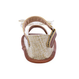 SANDALIA COQUETA PARA NIÑA COLOR BLANCO DE SINTÉTICO PETIT CON TIRA DE CONTACTO