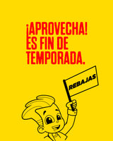 Audaz anunciando las rebajas. ¡Aprovecha! es fin de temporada. 